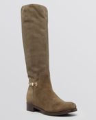 Ferragamo Tall Flat Riding Boots - Nando - Lyst