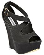 Steve Madden Xternal Suede Wedges - Lyst