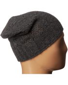 Autumn Cashmere Cable Mesh Bag Hat - Lyst