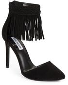 Steve Madden Melina Fringed Suede Pumps - Lyst