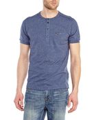 Diesel Cosme Short Sleeve Henley - Lyst