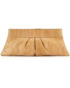 Lauren Merkin Eve Pleated Eel Skin Clutch Bag - Lyst