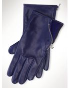 Lauren by Ralph Lauren Leather Zip Gloves - Lyst
