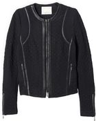 Rebecca Taylor Diamond Knit & Boucle Jacket - Lyst