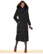Jones New York Faux-Fur-Trim Hooded Puffer Coat - Lyst