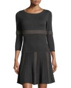 Max Studio Mixed Stripe Ribbed Knit Sweater Dress - Lyst