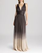 Halston Heritage Gown - Sleeveless V-Neck Ombré - Lyst