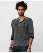 Denim & Supply Ralph Lauren Textured Henley Sweater - Lyst
