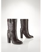 Polo Ralph Lauren Studded Leather Patrice Boot - Lyst