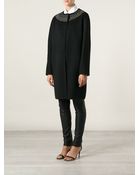 Ermanno Scervino Eyelet Neckline Coat - Lyst