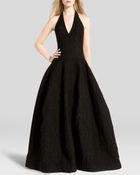 Halston Heritage Gown Jacquard Tulip Skirt Halter - Lyst