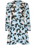 Marc By Marc Jacobs Pinwheel Flower Printed Silk Dress - Lyst