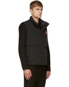 Canada Goose Black Puffer Freestyle Vest - Lyst