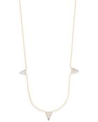 Kacey K Diamond & 14K Gold Triangle Necklace - Lyst