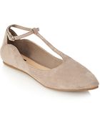 Forever 21 Pointed Tstrap Flats - Lyst