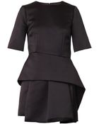 McQ by Alexander McQueen Sculpted Peplum Satin Dress - Lyst