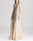 Halston Heritage Gown - Sequin V-Neck Halter - Lyst