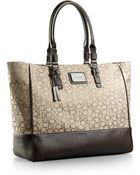 Calvin Klein Logo Jacquard Fabric Shopper Tote Bag - Lyst