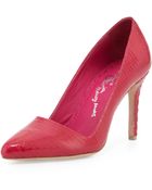 Alice + Olivia Dina Lizardembossed Pump Hot Pink Alice Olivia - Lyst