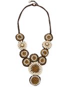 Panacea Floral-Beaded Rope Bib Necklace - Lyst