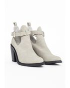 Missguided Rose Buckle Ankle Boots Grey Nubuck - Lyst