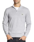 Lacoste Half-Zip Pullover Sweater - Lyst