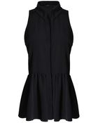 Tibi Silk Sleeveless Ruffle Top - Lyst