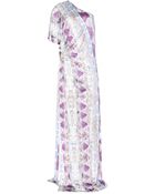 Roberto Cavalli Printed Satinjersey Maxi Dress - Lyst