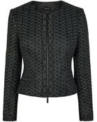 Karen Millen Metallic Jacquard Jacket - Lyst