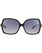 Roberto Cavalli Square Jeweledtemple Sunglasses - Lyst
