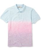 Etro Printed Dyed Cotton Polo Shirt - Lyst
