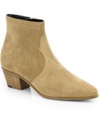 Saint Laurent Rock Suede Ankle Boots - Lyst