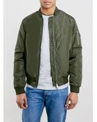Topman Khaki Heavyweight Bomber Jacket - Lyst