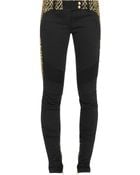 Balmain Embroidered Lowrise Skinny Jeans - Lyst