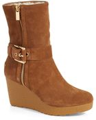 MICHAEL Michael Kors Lizzie Wedge Booties - Lyst