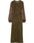 Issa Printed Silk And Lurex-Blend Chiffon Maxi Dress - Lyst
