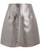 MSGM Metallic Mini Skirt - Lyst