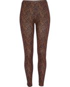 River Island Black Giraffe Print Neoprene Leggings - Lyst