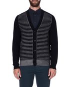 Maison Margiela Stripe Panel Cardigan - For Men - Lyst