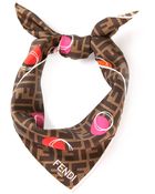 Fendi Ff Logo Polka Dot Scarf - Lyst