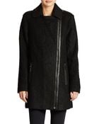 MICHAEL Michael Kors Asymmetrical Zip Walker Coat - Lyst