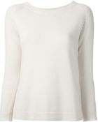 Blugirl Blumarine Mesh Panel Sweater - Lyst