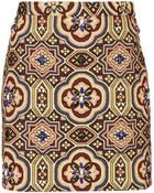 Topshop Embellished Folk Jacquard Skirt - Lyst
