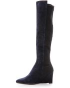 Stuart Weitzman Demimimi Wedge Boots - Nice Blue - Lyst