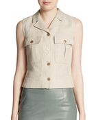 Valentino Linen-Blend Vest - Lyst