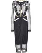 Dion Lee Jersey Beaded Drape Dress - Lyst