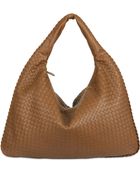 Bottega Veneta Maxi Veneta Leather Shoulder Bag - Lyst