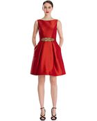 Theia Embellished Aline Dress - Lyst