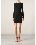 T By Alexander Wang Long Sleeve Fitted Mini Dress - Lyst