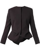 J.W. Anderson Collarless Peplum-Pleat Jacket - Lyst